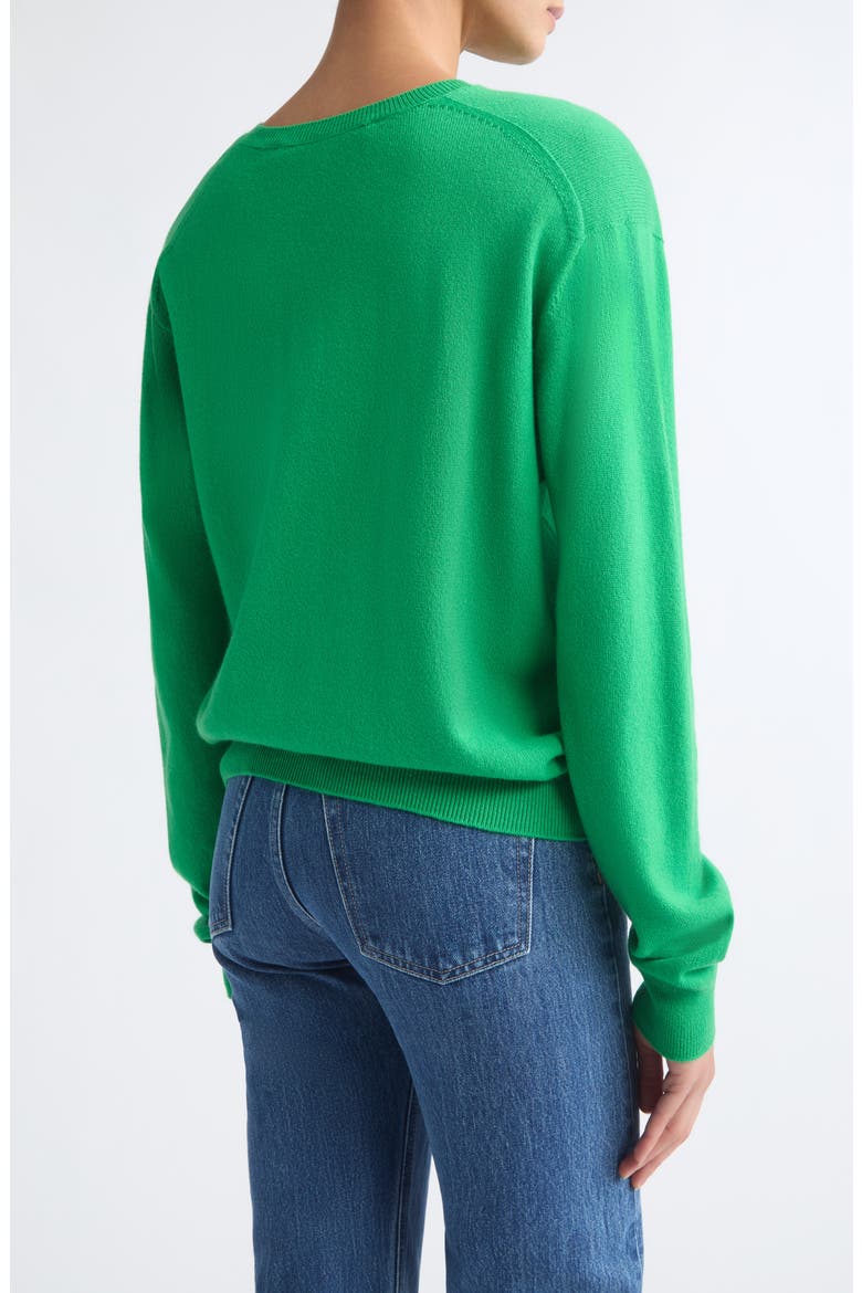 Sanderson Cashmere V-Neck Sweater, Alternate, color, PARROT