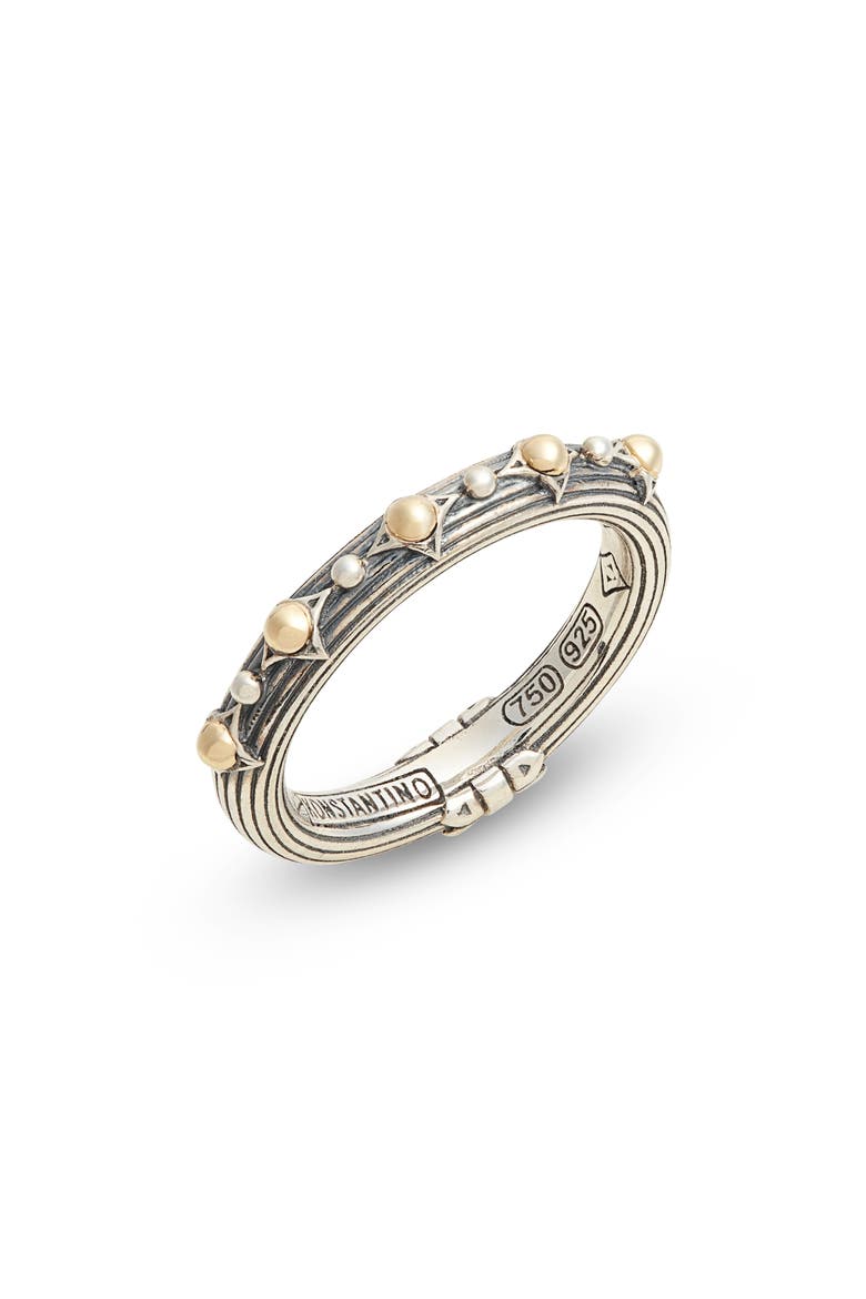 Delos Slim Stacking Ring, Main, color, SILVER/ GOLD