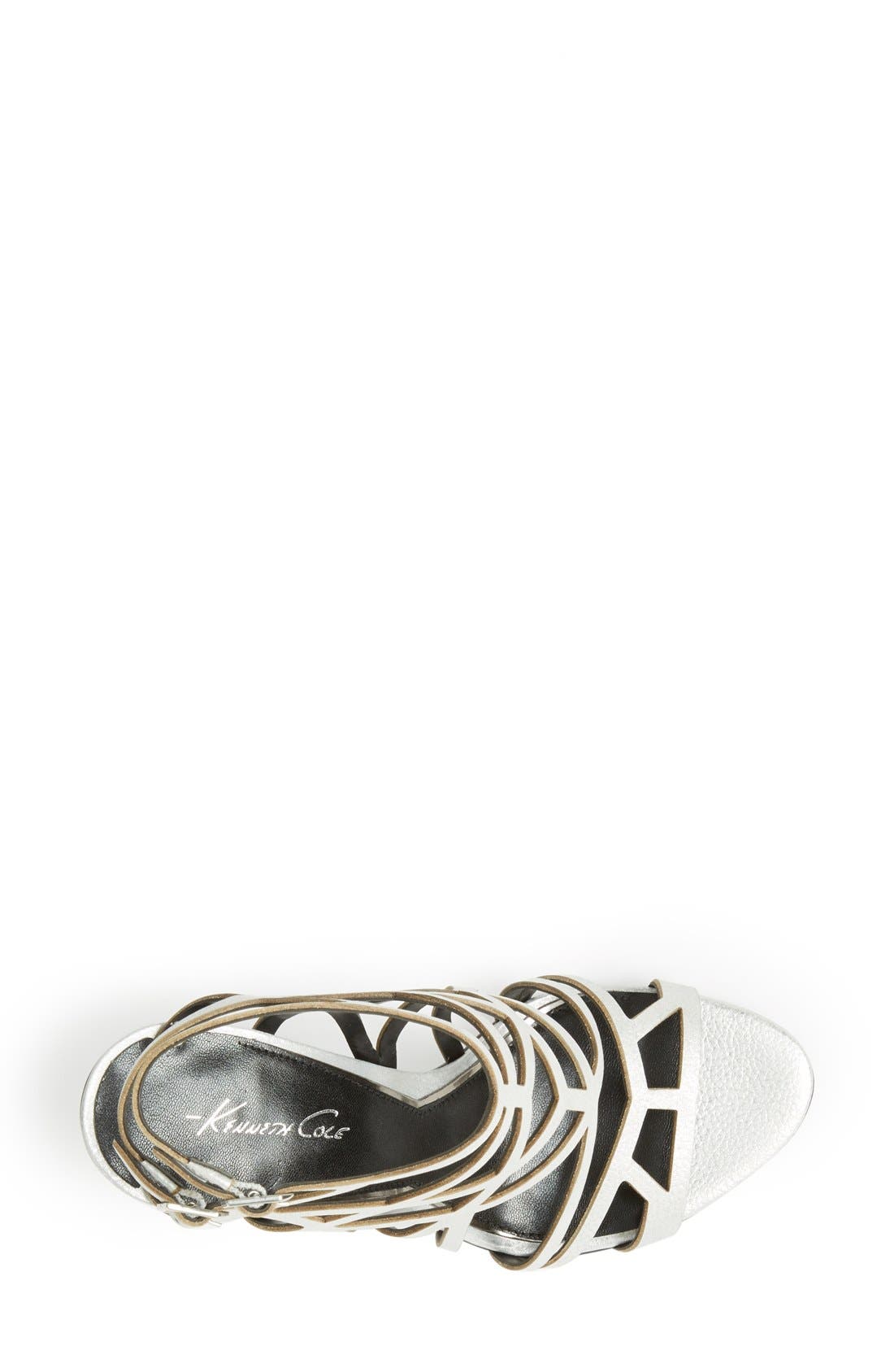 Cage Sandal, Alternate, color, SILVER