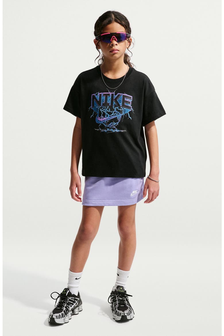 Kids' M90 Cotton Graphic T-Shirt, Main, color, BLACK