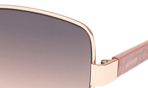 Guess 59mm Gradient Butterfly Sunglasses