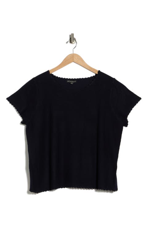 Short Sleeve Sweater (Plus)