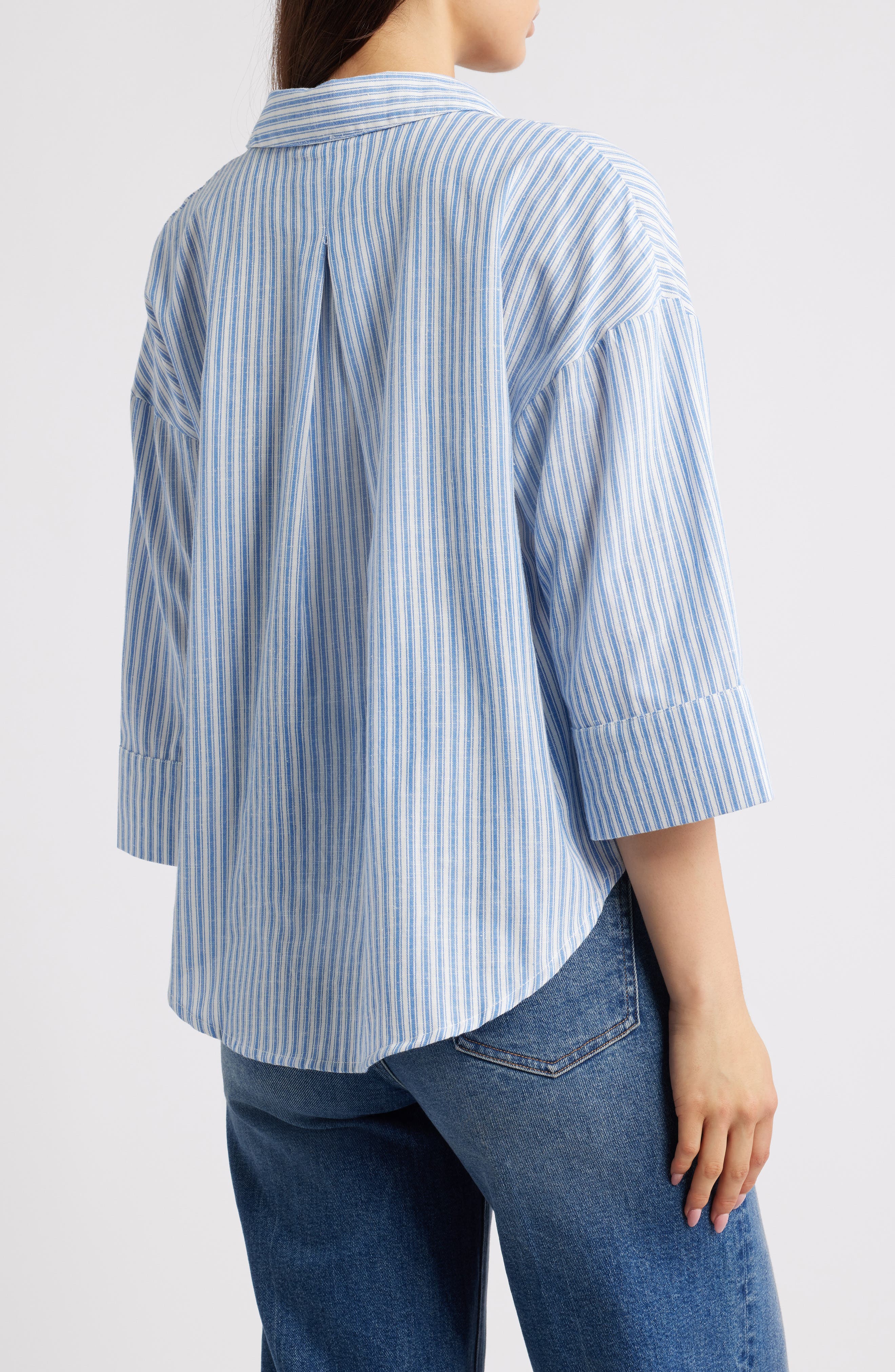 Stripe Cotton & Linen Shirt - image 2