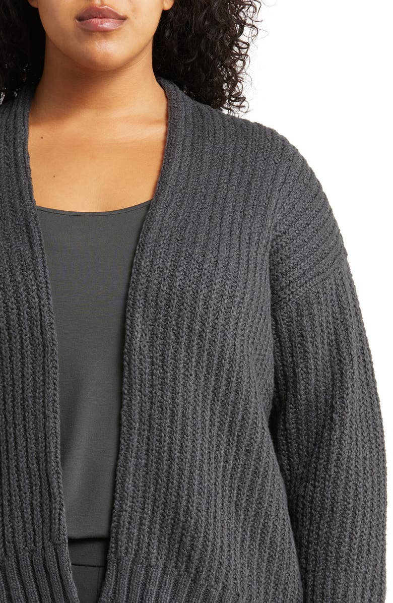 Eileen Fisher Open Front Organic Cotton Cardigan, Alternate, color,