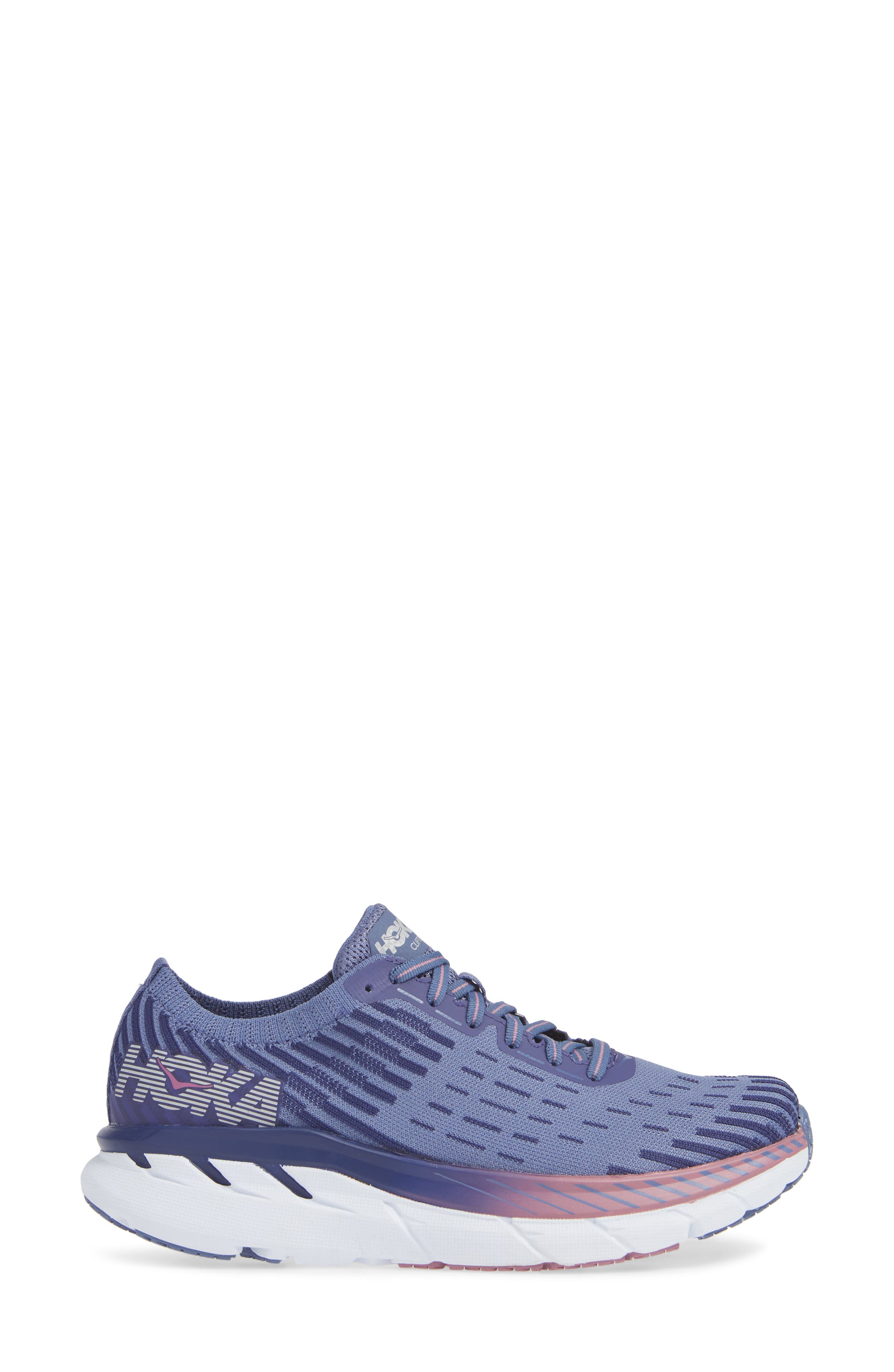 HOKA ONE ONE<sup>®</sup> Clifton 5 Knit Running Shoe, Alternate, color, 