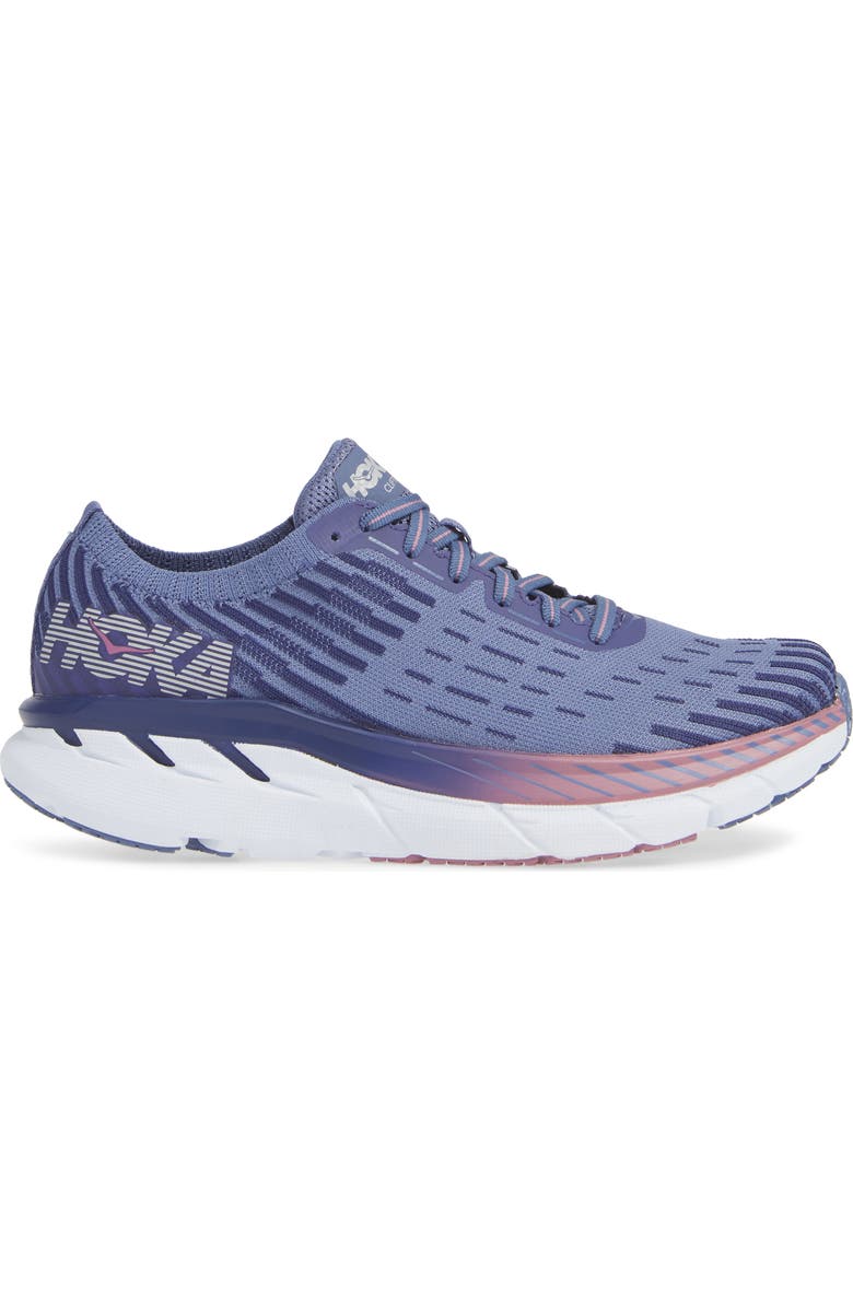 HOKA ONE ONE<sup>®</sup> Clifton 5 Knit Running Shoe, Alternate, color,