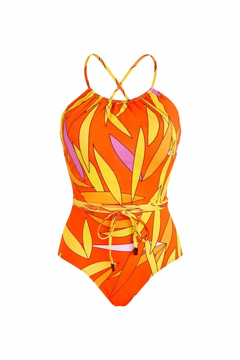 Women's Madrague Backless One-Piece Swimsuit, Alternate, color, ABRICOT