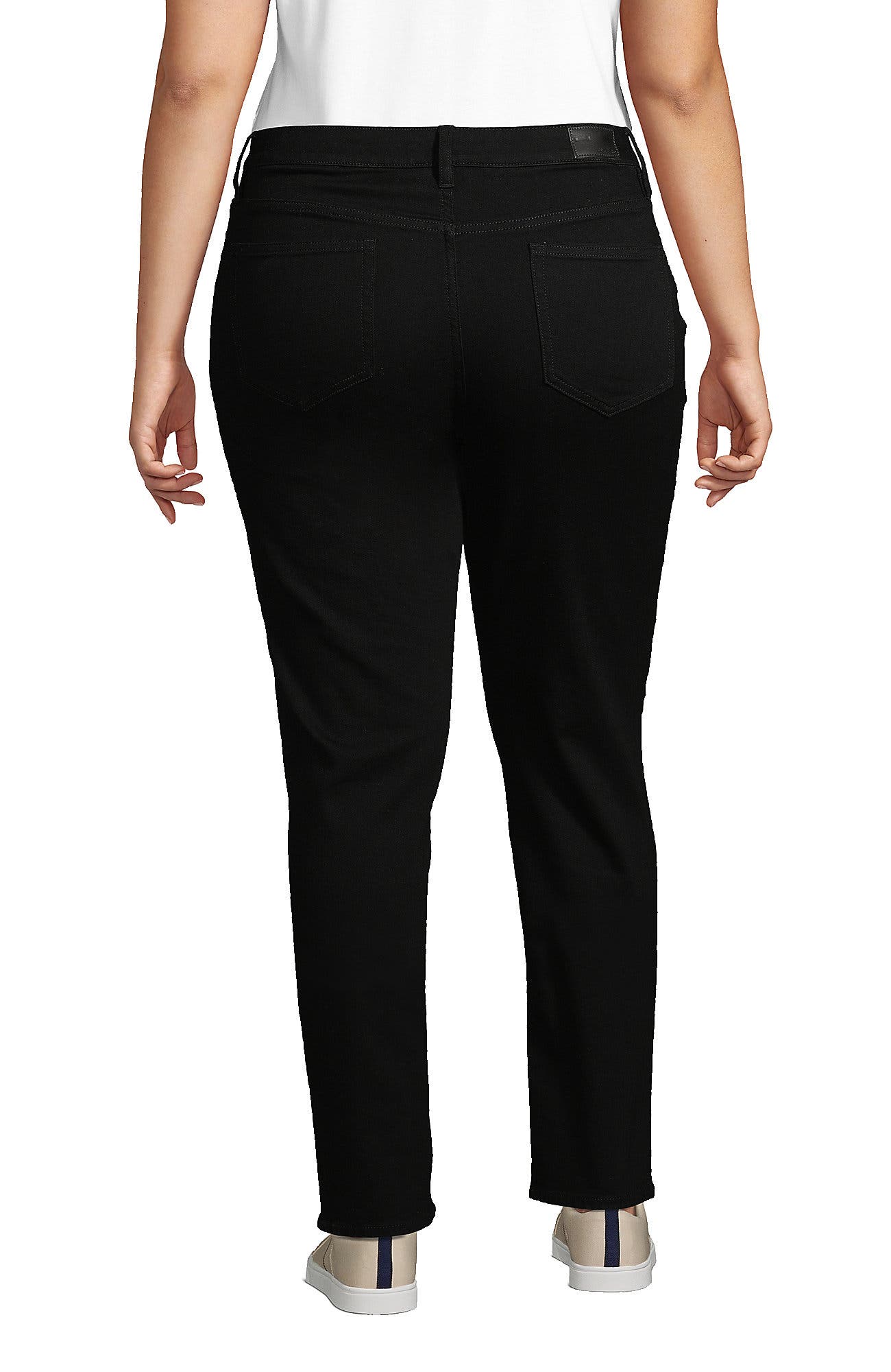 Plus Size Mid Rise Straight Leg Blue Jeans - image 2