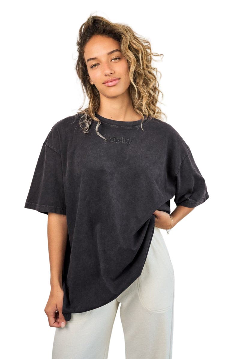 Vitality Retro Uni Tee, Main, color, Iron Washed