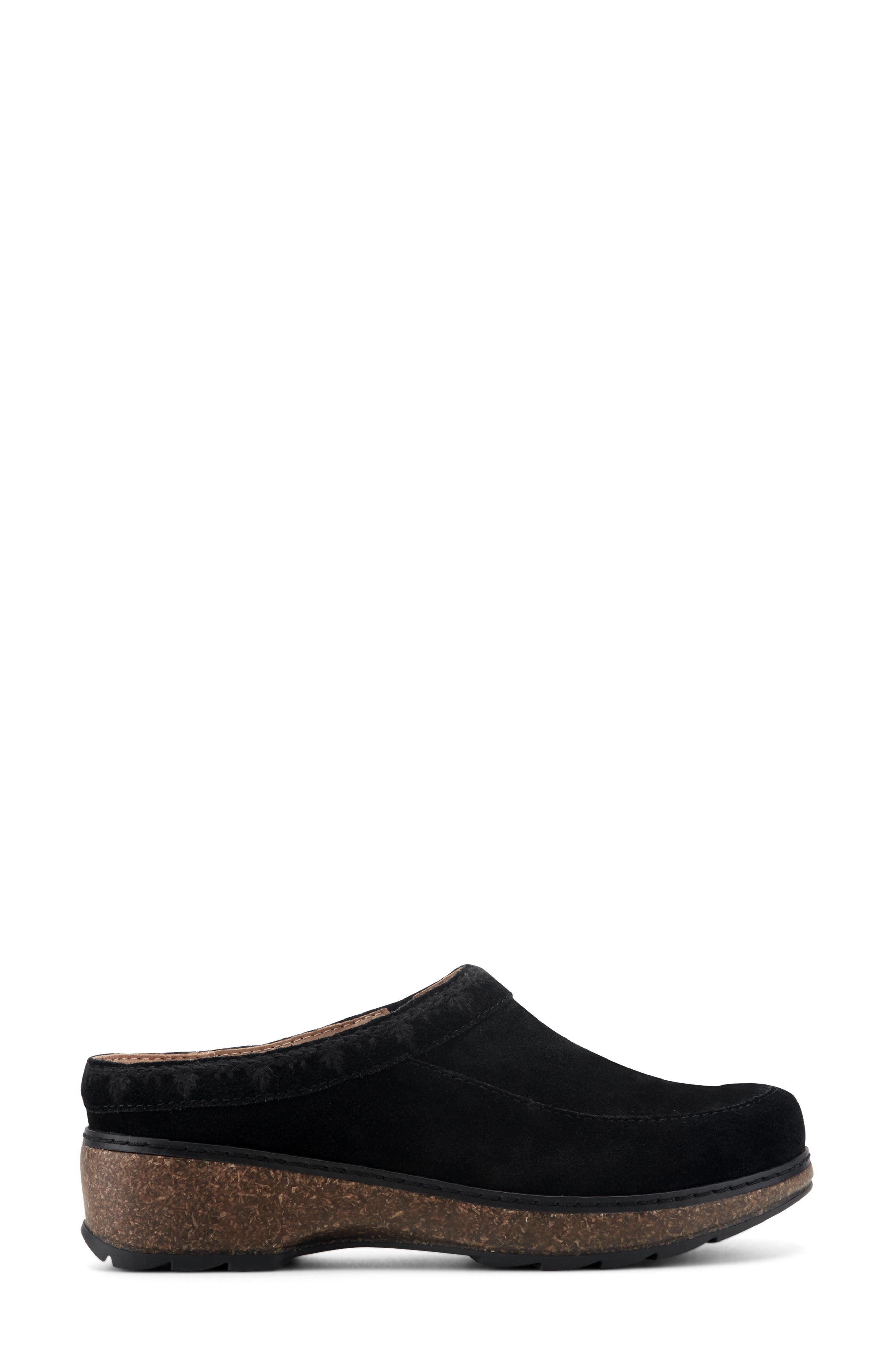 Kamona Clog, Alternate, color, BLACK SUEDE