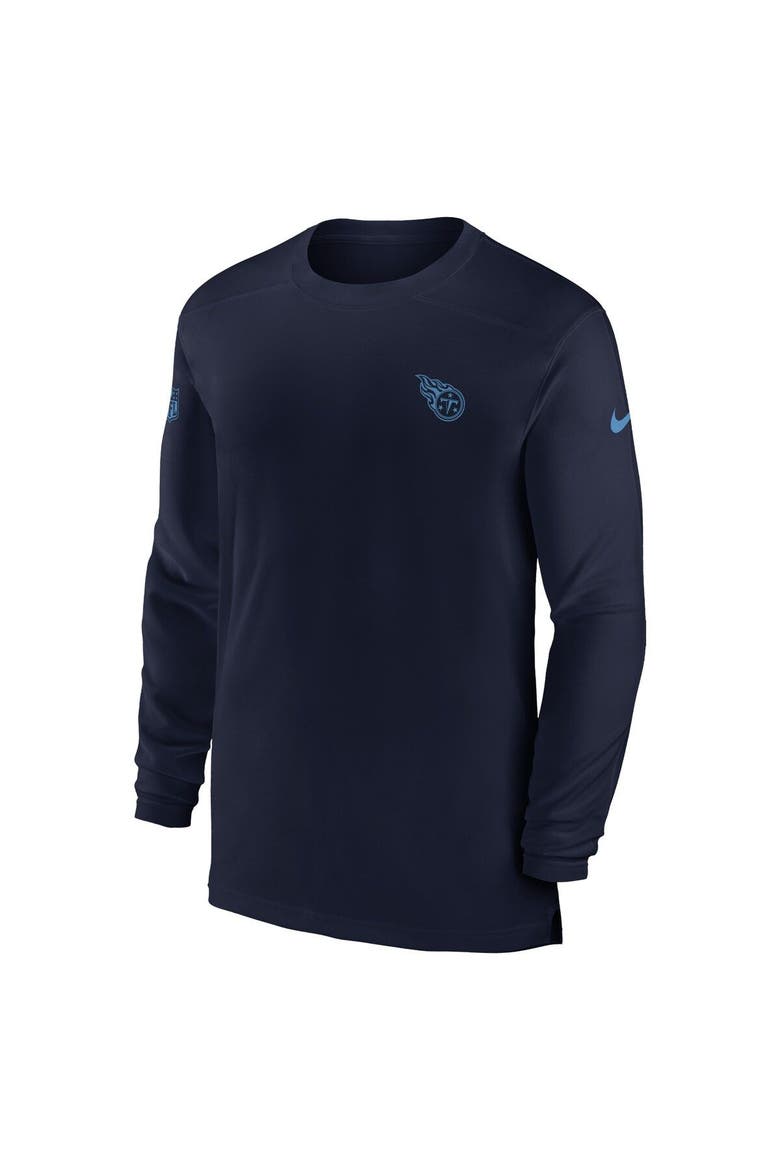 Men's Nike Navy Tennessee Titans Sideline Coach Performance Long Sleeve T-Shirt, Alternate, color, Navy