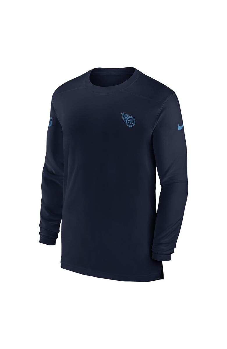 Nike Men's Nike Navy Tennessee Titans Sideline Coach Performance Long Sleeve T-Shirt, Alternate, color, Navy