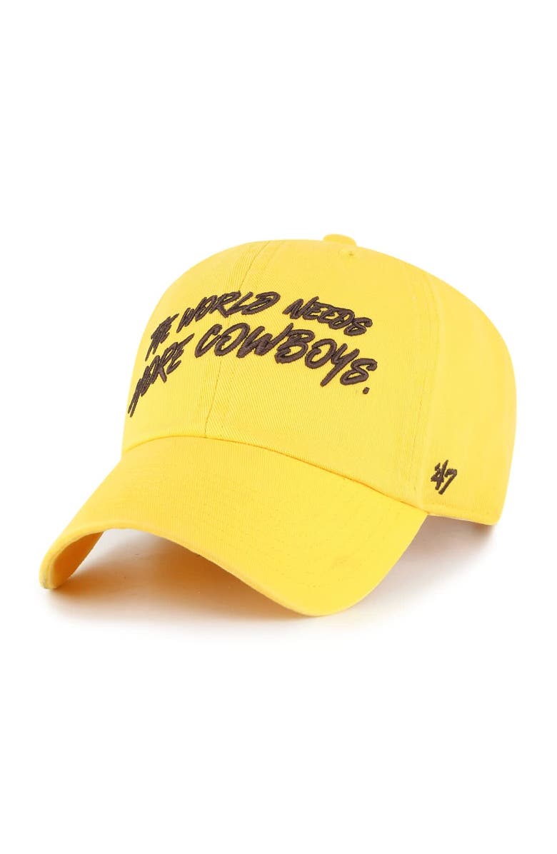 '47 Men's '47 Gold Wyoming Cowboys Clean Up Adjustable Hat, Main, color, Gold