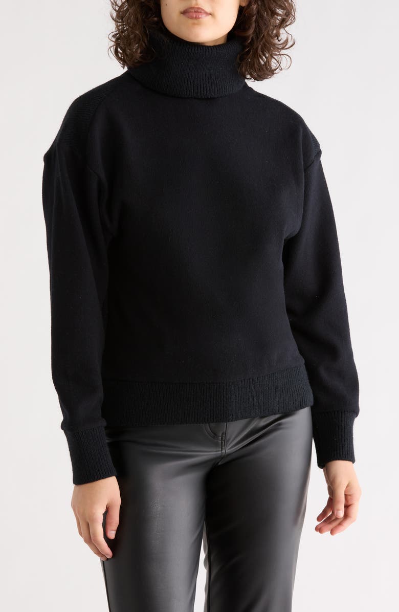 T Tahari Turtleneck Sweater, Main, color, Black