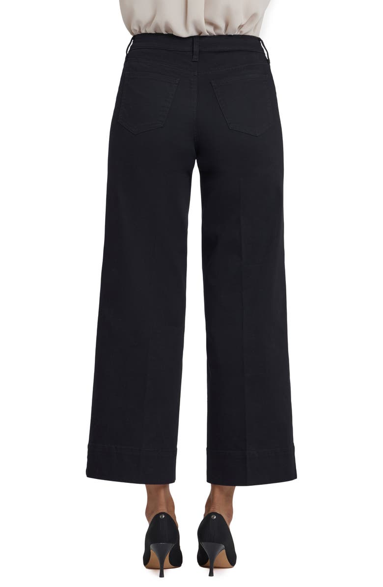 NYDJ Teresa High Waist Wide Leg Ankle Jeans, Alternate, color, Black