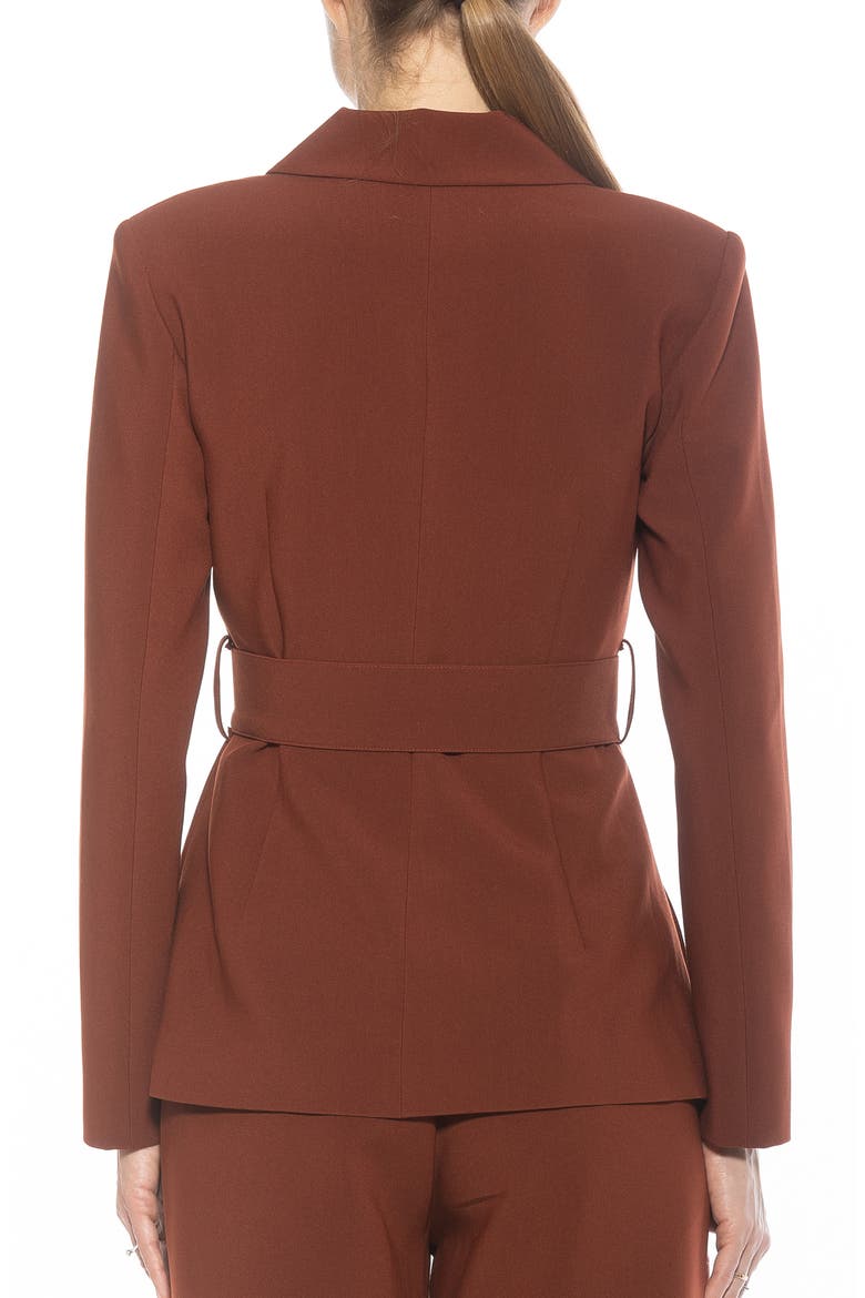 Janna Longline Blazer, Alternate, color, BROWN