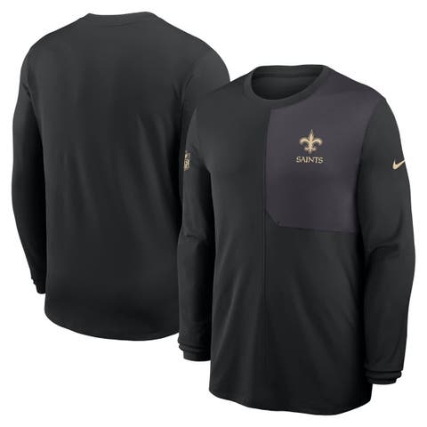 Men's Nike Black New Orleans Saints Sideline Coach UV Dri-FIT Long Sleeve Shirt