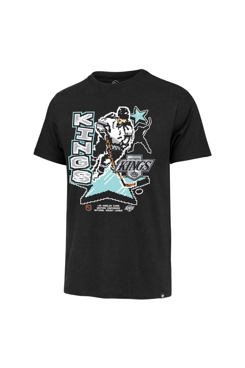 Men's '47 Black Los Angeles Kings Lamp Lighter Franklin T-Shirt, Alternate, color, Black