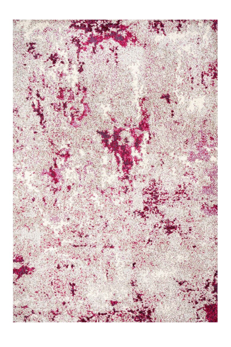 Contemporary POP Modern Abstract Vintage Faded Area Rug, Main, color, Maroon/Gray