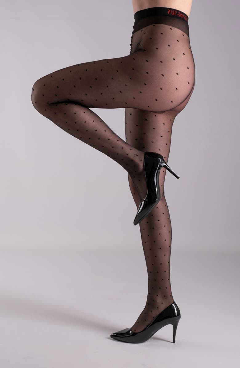 LECHERY<sup>®</sup> Polka Dot Tights, Main, color,