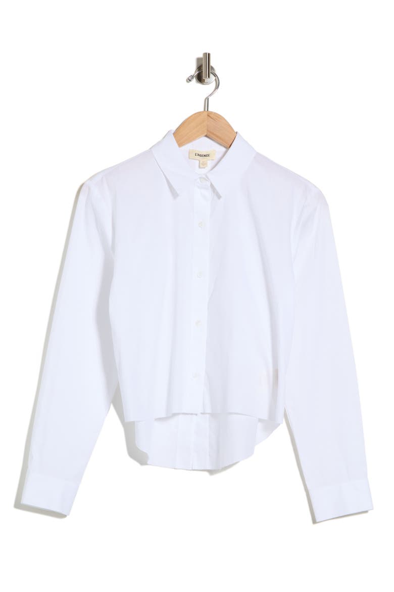 Cosette High Low Cropped Shirt, Main, color, WHITE