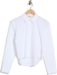 L'AGENCE Cosette High Low Cropped Shirt