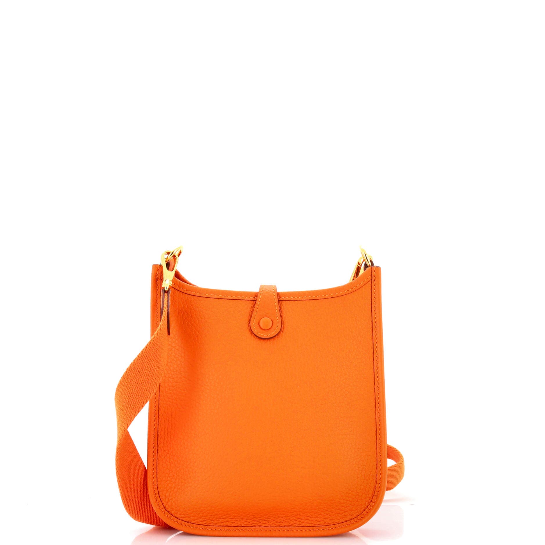 Pre-Owned Hermes Evelyne Bag Gen III Clemence TPM, Alternate, color, Orange Minium