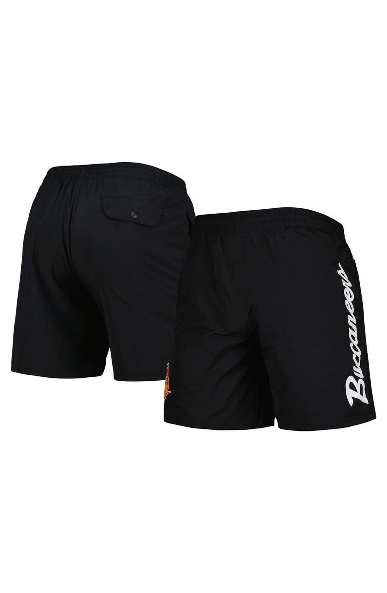 Mitchell & Ness Men's Mitchell & Ness Black Tampa Bay Buccaneers Team Essentials Nylon Shorts, Main, color, Black