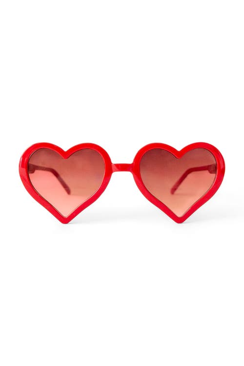 Sunshine Studios Heartbreaker Sunglasses In Red