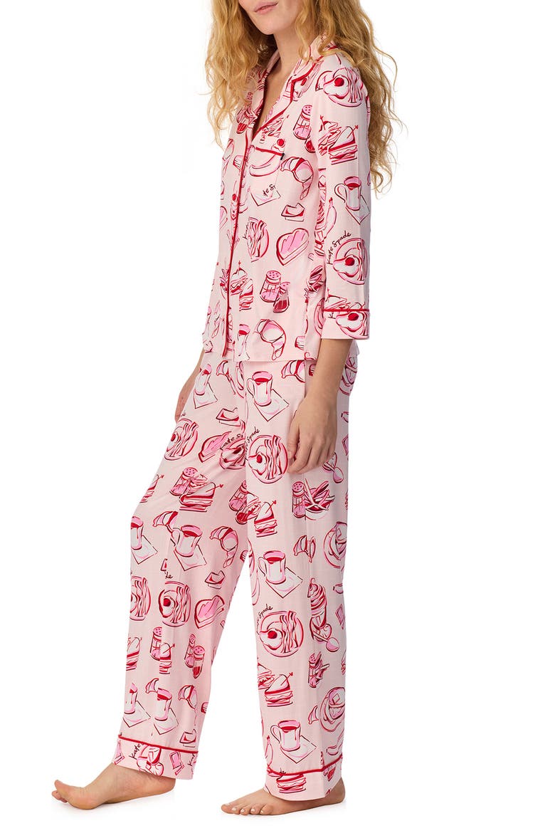 print crop pajamas, Alternate, color, PINK/ PRINT