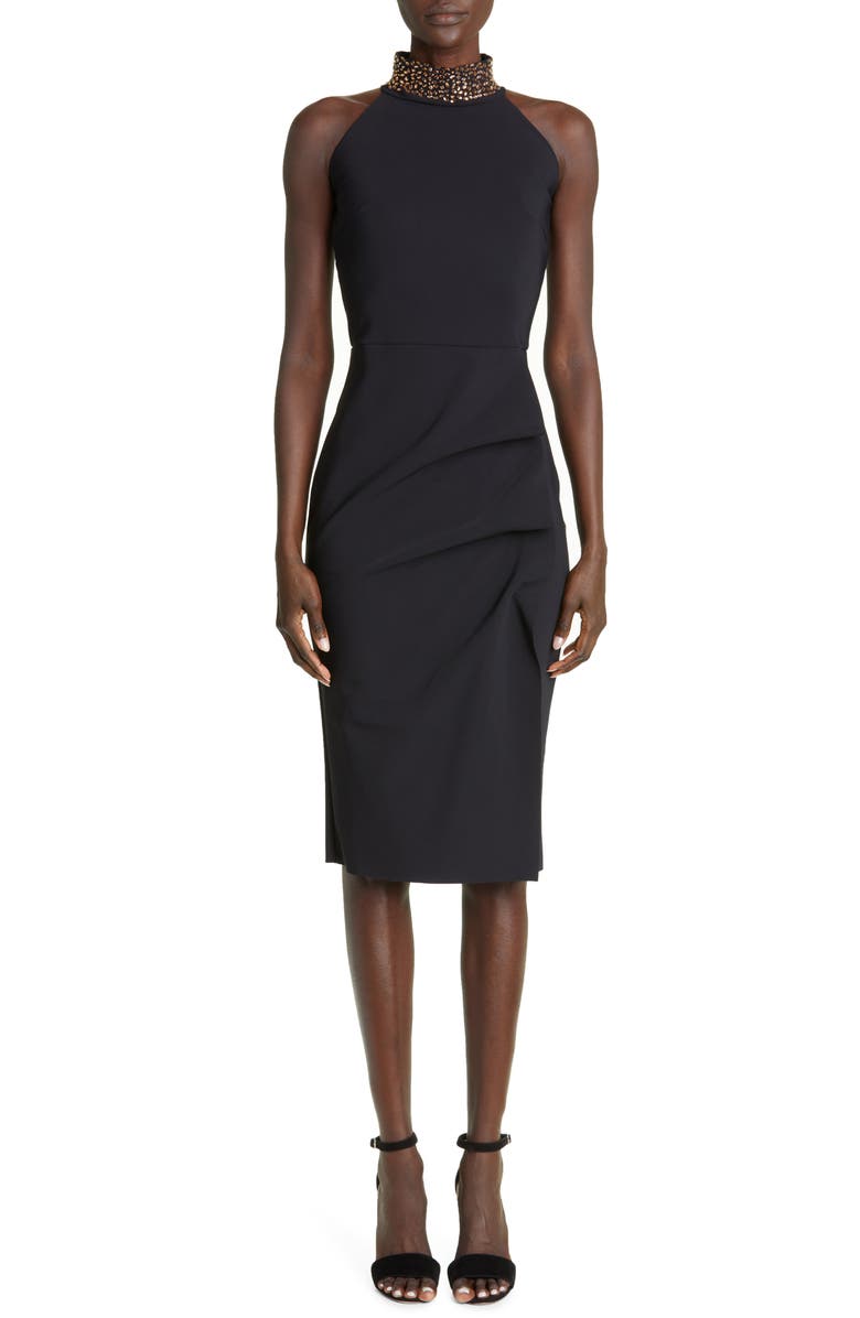 Chiara Boni La Petite Robe Slavinka Mock Neck Sheath Dress, Main, color, 