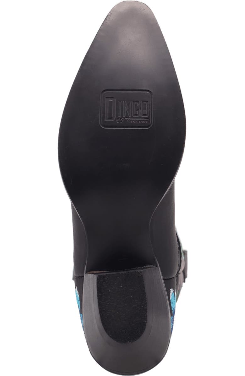 Dingo Posie Knee High Western Boot, Alternate, color, Black