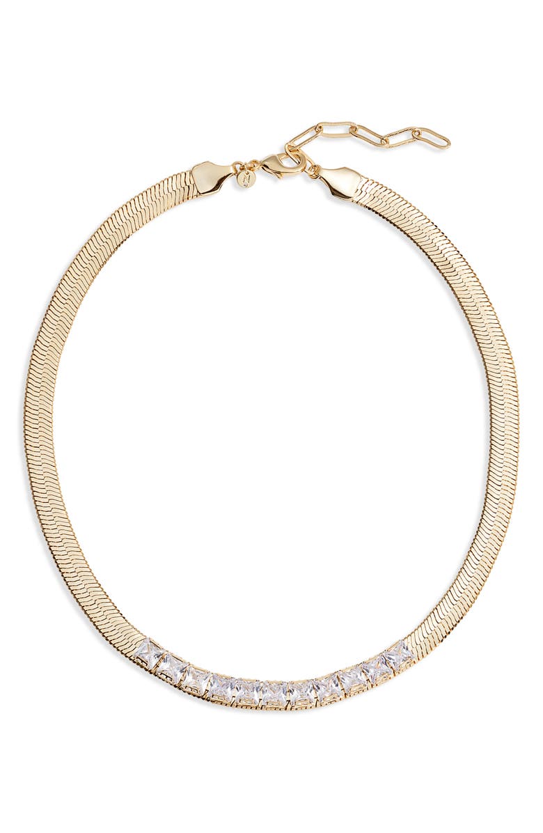 Nordstrom Cubic Zirconia Collar Necklace, Main, color, 