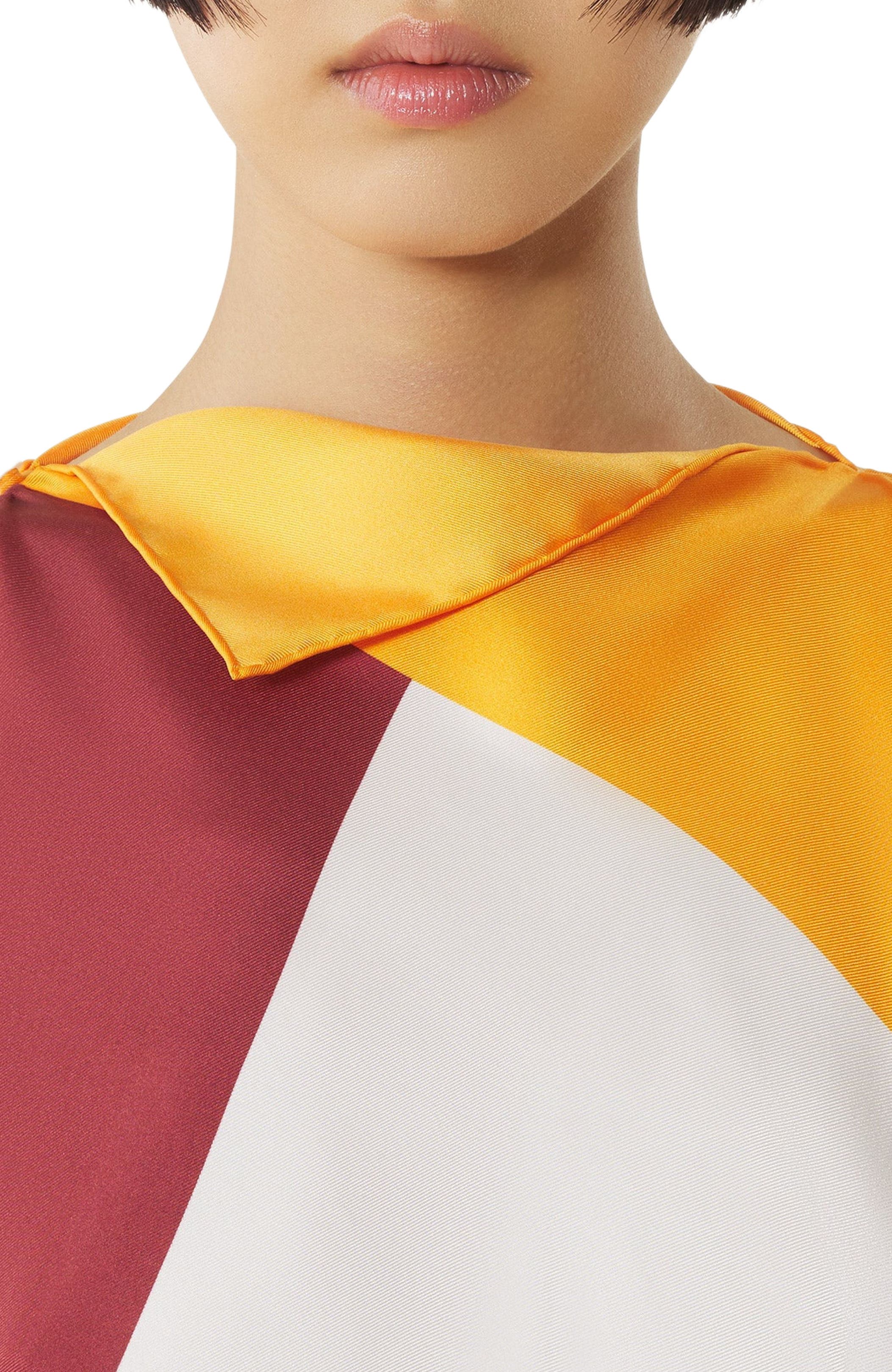 Graphic Print Silk Top
