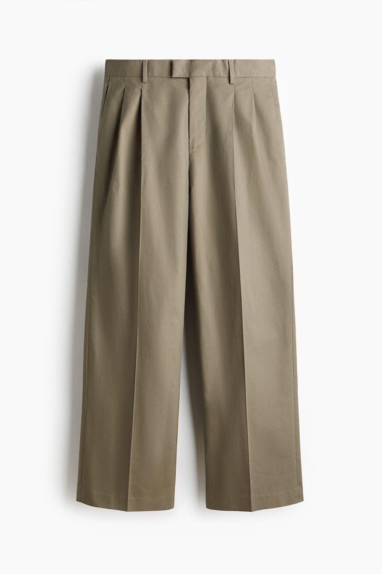 Loose Fit Tailored Trousers, Alternate, color, Khaki green