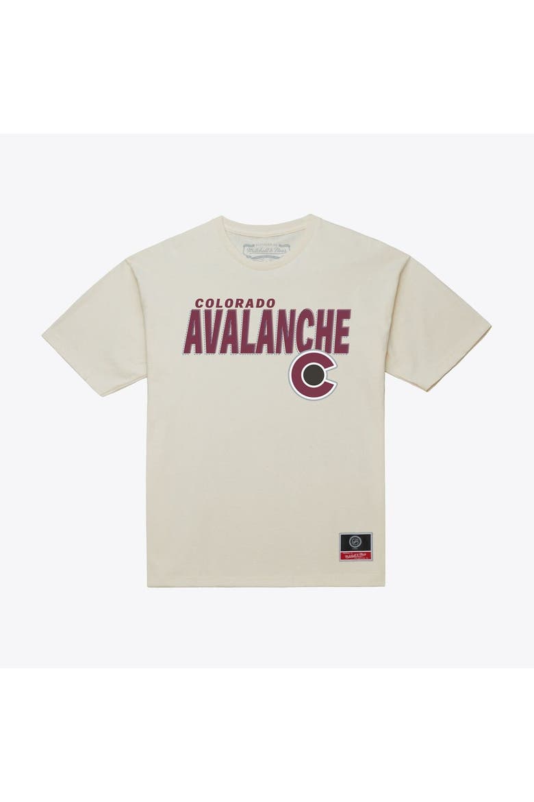Men's Mitchell & Ness Cream Colorado Avalanche Core Plus T-Shirt, Main, color, Cream