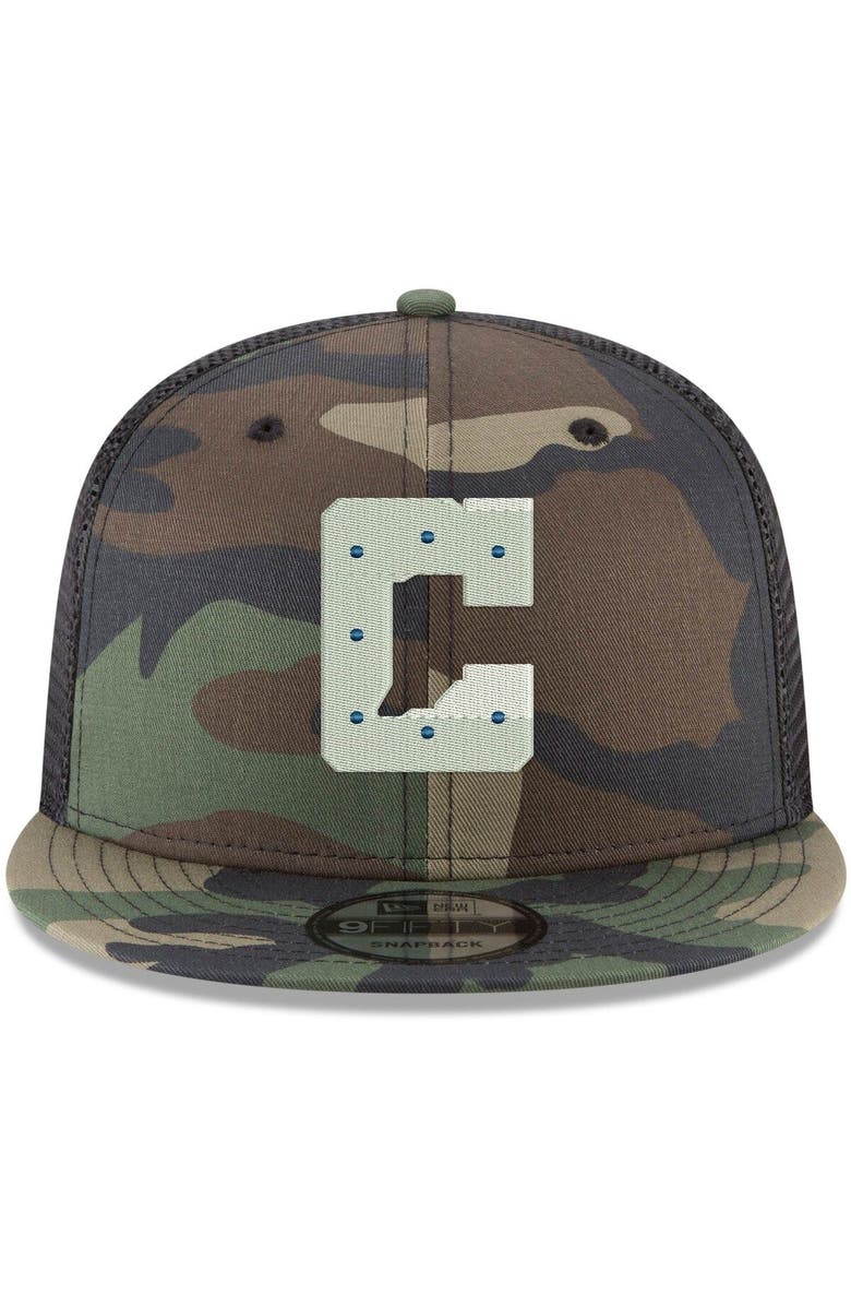 New Era Men's New Era Indianapolis Colts NFL Woodland Camo 9FIFTY Snapback Adjustable Trucker Hat, Alternate, color,