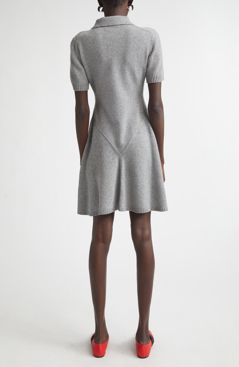 Givenchy Wool & Cashmere Polo Minidress, Alternate, color, Light Grey