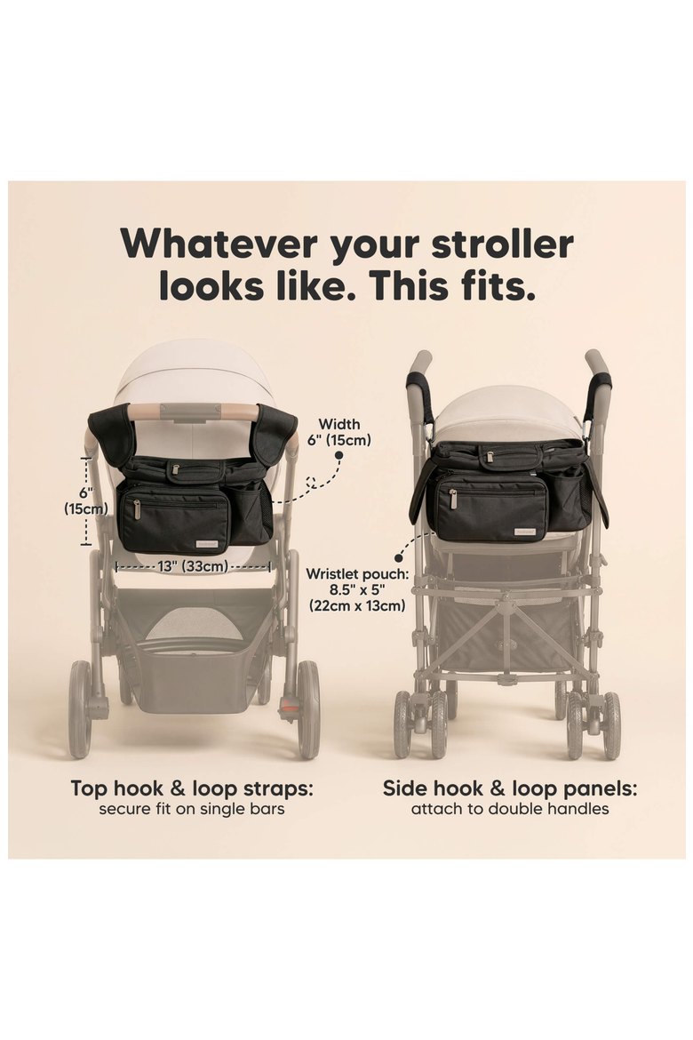 Stash Stroller Organizer, Alternate, color, Matte Black