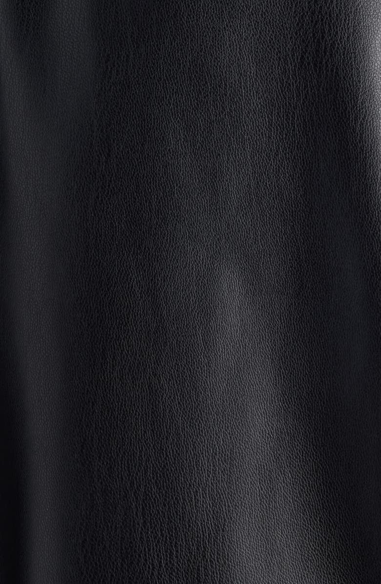 Acne Studios Onnea Faux Leather Bomber Jacket, Alternate, color, Black