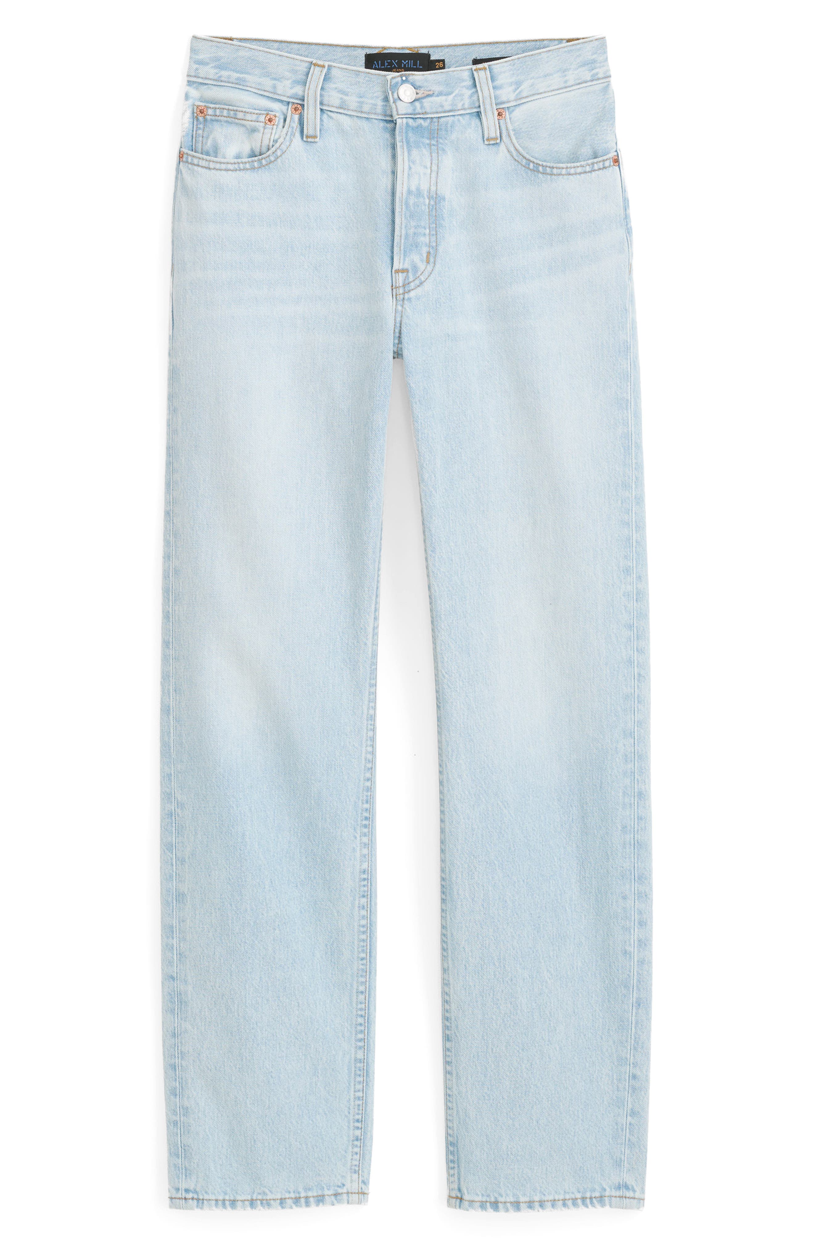Alex Mill Jane Mid Rise Straight Leg Jeans