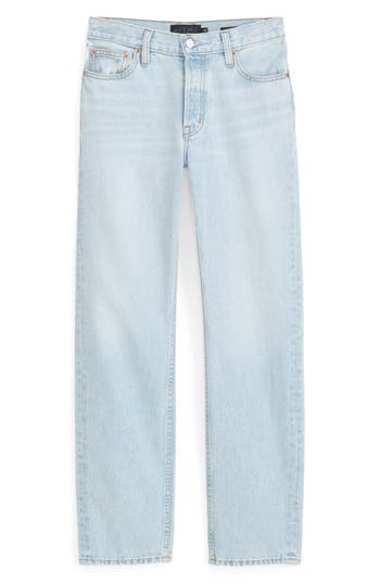 Alex Mill Jane Mid Rise Straight Leg Jeans In Blue