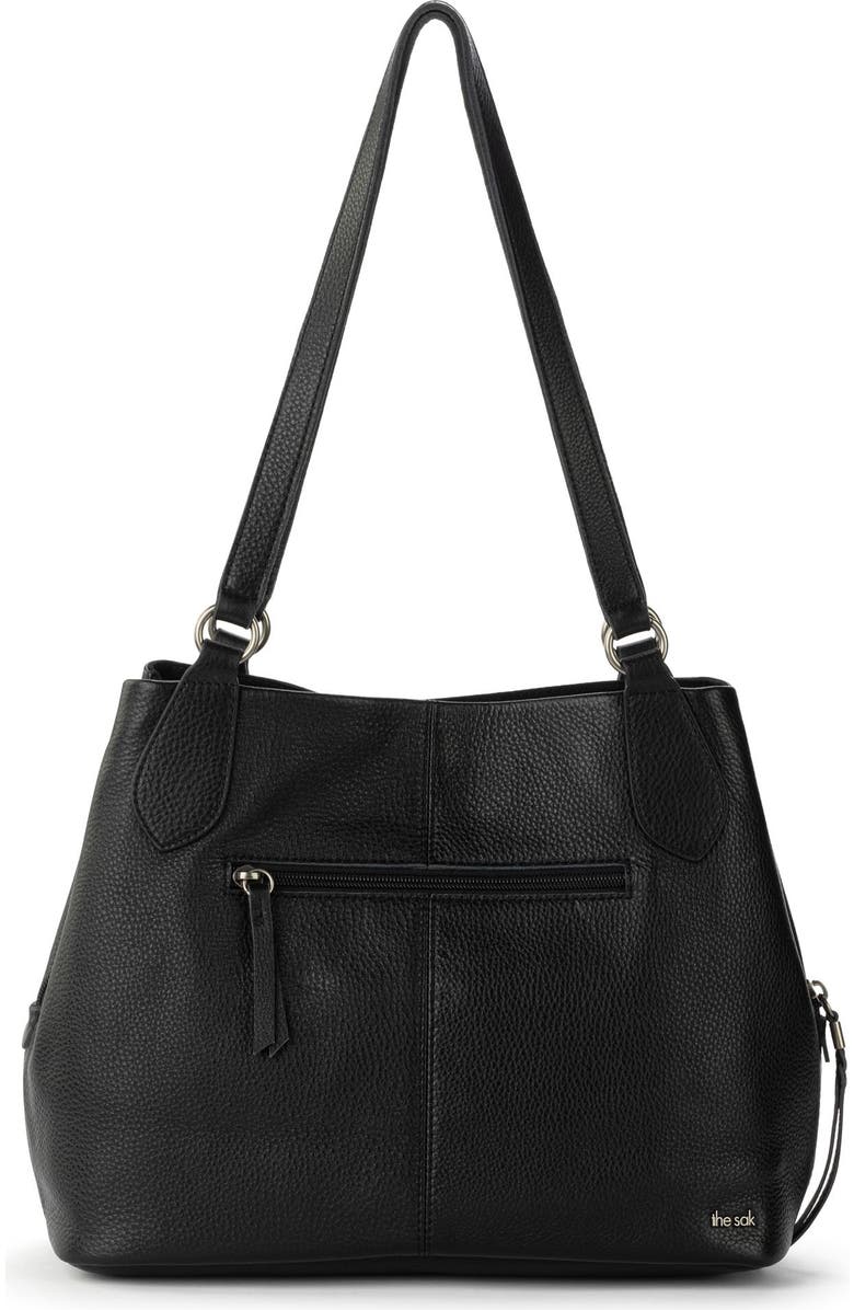 The Sak Melrose Leather Satchel, Alternate, color, Black Silver Stud