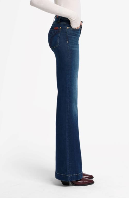 7 For All Mankind Dojo Mid Rise Flare Jeans In Blue