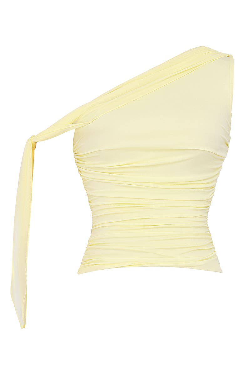 Mistress Rocks Ruched Drape One-Shoulder Top, Alternate, color,
