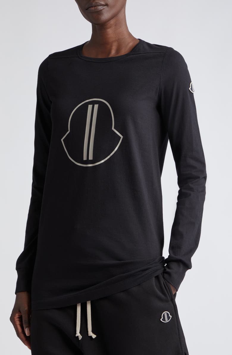 Rick Owens x Moncler Level Long Sleeve Graphic T-Shirt, Alternate, color, 