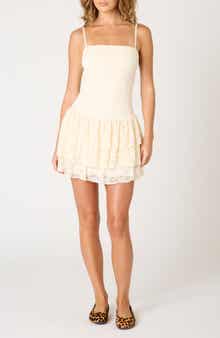 Nia Audrey Lace Tiered Cocktail Dress