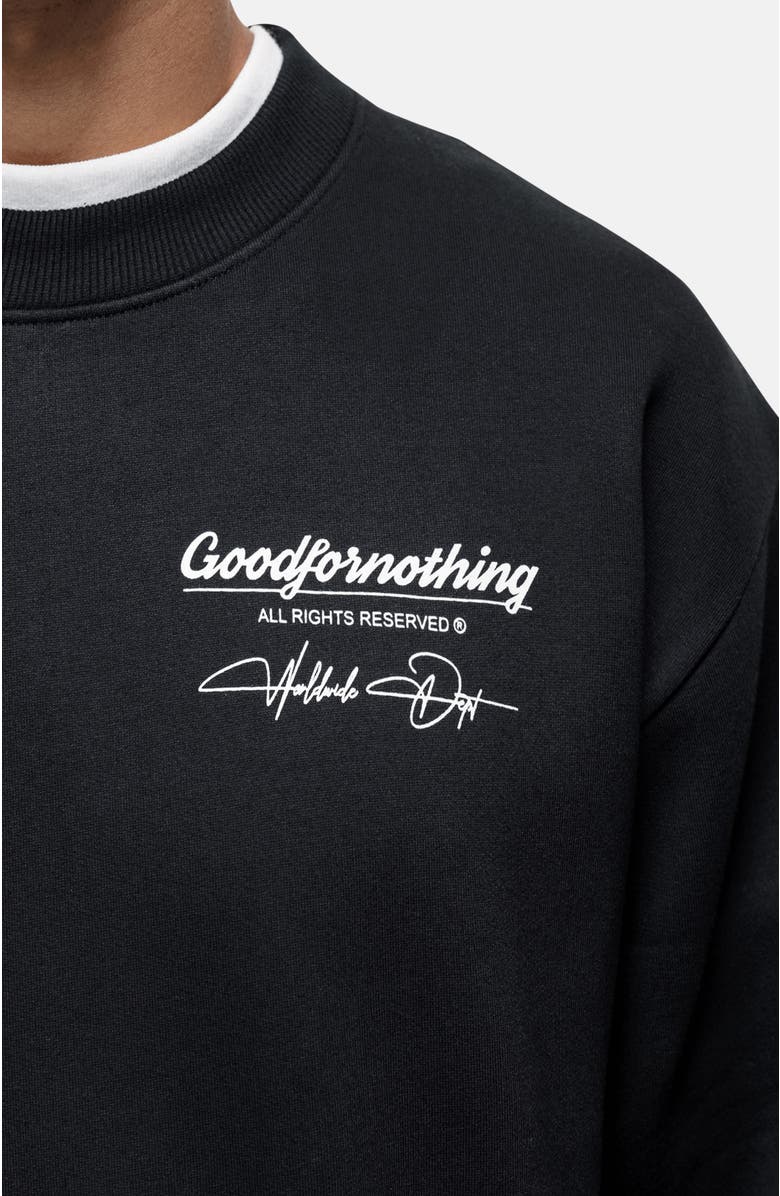 Good For Nothing Washed Black Cult Sweathsirt, Alternate, color, Black