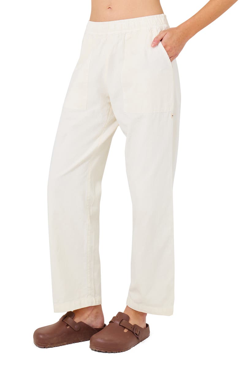Hurley Wavy Days Wide Leg Pants, Alternate, color, Off White
