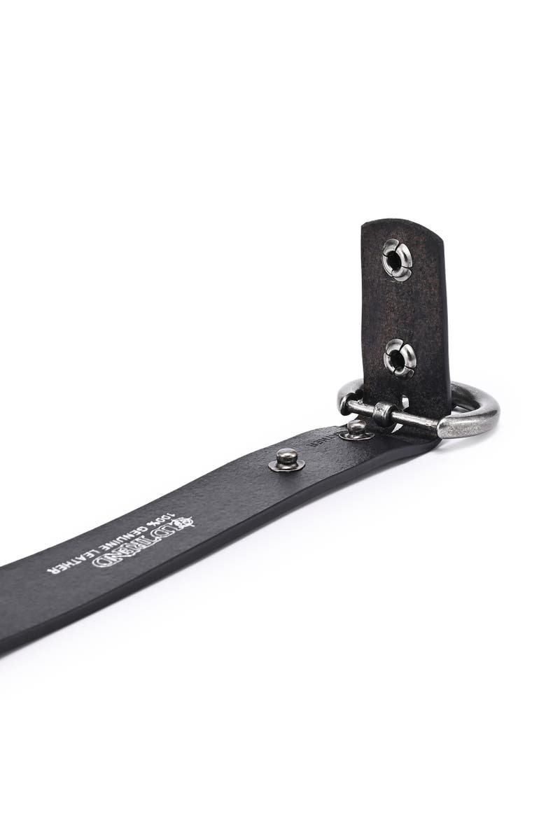 OLD TREND Oranda Genuine Leather Woven Studded Statement Belt, Alternate, color, Black